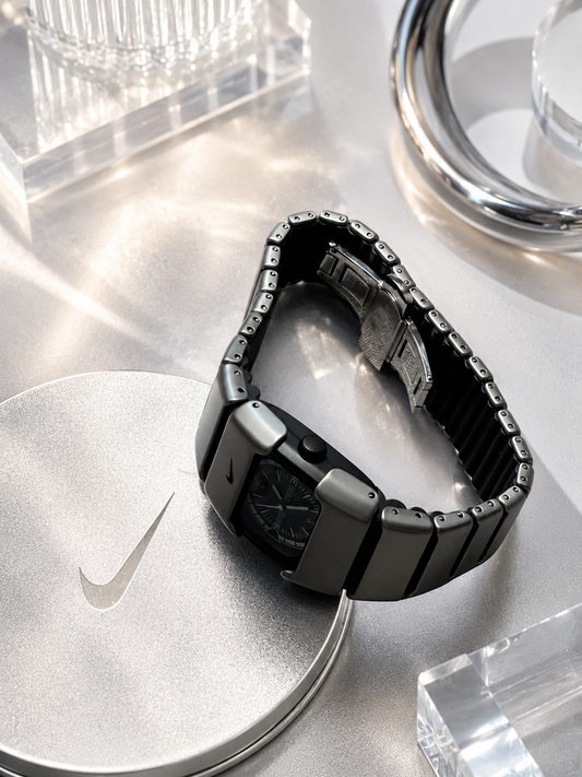Nike D-Line White Analogue Dial with Satin Silver Band