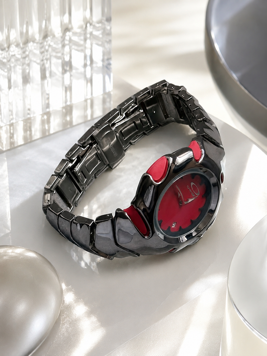 Oakley Blade Red Dial with Chrome Silver/ Red Bracelet