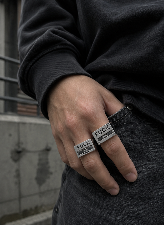 "Say What You Mean"/" F*CK" Spinner Ring