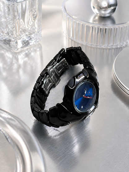 Oakley Blade White Dial Chrome Black Bracelet